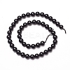 Natural Black Tourmaline Beads Strands X-G-L554-02-8mm-3