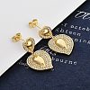 Brass Micro Pave Clear Cubic Zirconia Dangle Stud Earrings for Women LS-EJEW-F352-05G-02-1