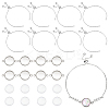 DIY Blank Dome Link Slider Bracelet Making Kit DIY-NB0008-12-1