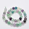 Natural Fluorite Beads Strands X-G-E112-6mm-18-2