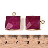 Dyed Natural White Jade Faceted Pendants G-T139-95H-3