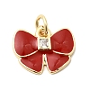 Brass Pave Clear Cubic Zirconia Charms KK-G554-03A-01-1