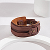 1Pc Punk Style PU Leather Cord Bracelets for Men BJEW-LP0001-19-3