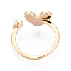 Heart Brass Shell Cuff Ring Settings LS-KK-T076-74G-3