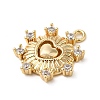 Brass Micro Pave Cubic Zirconia Charms LS-KK-D091-01G-2