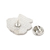 Dog Enamel Pin with Brass Butterfly Clutches JEWB-A006-04A-3