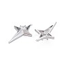 Brass Micro Pave Clear Cubic Zirconia Pendants KK-S364-102P-2