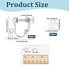 40Pcs Brass Screw Clip Earring Converter KK-ME0001-27P-2