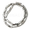 Electroplated Natural Lava Rock Beads Strands G-L606-E02-01A-3