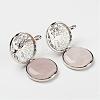 Natural Rose Quartz Pendants G-G910-F12-1