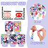150Pcs 5 Styles UV Plating Rainbow Iridescent Acrylic European Beads MACR-TA0001-74-3