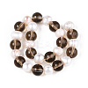 Transparent Glass Beads Strands PEAR-N019-07-3