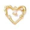 Ion Plating(IP) Brass Micro Pave Cubic Zirconia Pendants KK-U042-03G-1