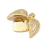 Brass Micro Pave Cubic Zirconia Openable Pendants KK-Z143-04G-05-2