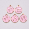 Alloy Enamel Pendants X-ENAM-S124-01B-09E-2