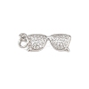 Brass Micro Pave Cubic Zirconia Pendants KK-P339-17P-1