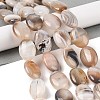 Natural Striped Agate/Banded Agate Beads Strands G-Q182-01K-2
