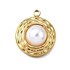 Plastic Pearl Pendants STAS-Q360-03A-G-1
