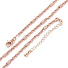 Brass Singapore Chains Necklaces for Women NJEW-D302-38RG-4