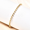 304 Stainless Steel Ball Chain Bracelets for Women BJEW-B140-04G-1