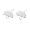 Brass Stud Earring Findings KK-WH20009-17S-3