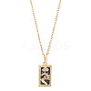 Brass with Cubic Zirconia Pendants Necklaces NJEW-LP0001-45I-G-1