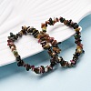 Unisex Chip Natural Multicolor Tourmaline Beaded Stretch Bracelets BJEW-S143-43-6