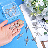 12Pcs 201 Stainless Steel Pendant STAS-BBC0005-37-3