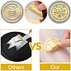12 Sheets Self Adhesive Gold Foil Embossed Stickers DIY-WH0451-029-3