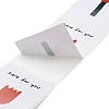 200Pcs Rectangle with Flower Here for You Theme Paper Self-Adhesive Stickers AJEW-S084-02D-3