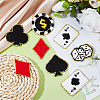 21Pcs Gamble Theme Polyester Embroidery Cloth Iron On/Sew On Patches DIY-FH0009-63-4