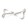 Rhodium Plated 925 Sterling Silver Micro Pave Clear Cubic Zirconia Ice Pick Pinch Bails X-STER-NH0001-52P-2
