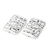 Plating Printed Acrylic Beads AC-CBA655C-06-2