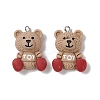 10Pcs Opaque Resin Pendants RESI-FP0001-23-2