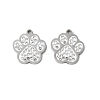 201 Stainless Steel Rhinestone Pendants STAS-V005-05P-04-1