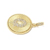 Brass Micro Pave Clear Cubic Zirconia Pendants KK-L253-17G-Q-2