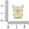 Brass Micro Pave Cubic Zirconia Pendants KK-C156-26G-3
