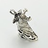 Tibetan Style Zinc Alloy 3D Wolf Head Pendants X-PALLOY-O046-02AS-2