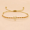 Handmade MIYUKI Glass Seed Bead Heart Braided Bracelets for Women LI3804-5-1