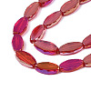 Electroplate Transparent Glass Beads Strands EGLA-Q125-010-4