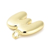 Rack Plating Brass Balloon Letter Pendants KK-C050-01G-M-2