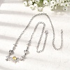 Brass Micro Pave Cubic Zirconia Sun & Moon & Star Pendant Necklaces NJEW-B157-17P-1