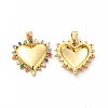 Rack Plating Brass Micro Pave Cubic Zirconia Pendants KK-K165-30-2