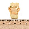 Rectangle Brass Adjustable Ring Components KK-Z122-18G-5