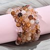 Natural Yellow Hematoid Quartz Round Beads Stretch Bracelets for Women BJEW-Z158-03F-03-1