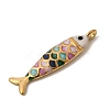 304 Stainless Steel Enamel Pendants STAS-B128-52G-06-2