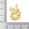 Rack Plating Brass Pave Colorful Cubic Zirconia Pendants KK-Z048-05G-3