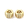 Brass Micro Pave CLear Cubic Zirconia Beads KK-Z044-07G-1