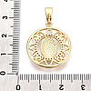 Brass Micro Pave Clear Cubic Zirconia Pendants KK-N268-53G-3