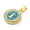 Rack Plating Brass Micro Pave Cubic Zirconia Pendants KK-B091-22G-06-2